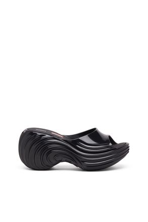 Diesel Platform mule in Melflex - Sandals - Woman - Black
