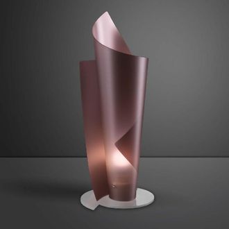 Linea Zero L&aacute;mpara De Mesa En Polilux Vela Rosa Di&aacute;metro 19 X H50 Cm