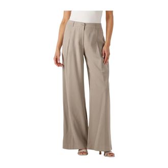 Access Fashion Access Fashion, Broeken, Dames, Beige, L, Polyester, Wijde Pijp Polyester Broek voor Vrouwen