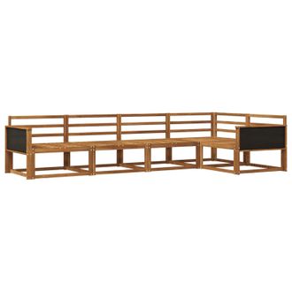 vidaXL Conjunto De Sof&aacute;s De Exterior 5 Pcs Natural Vidaxl