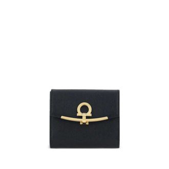 Ferragamo Wallets & Cardholders, female, Black, Size: ONE SIZE Fold-Over Clasp Purse