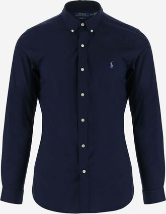 Polo Ralph Lauren Stretch Cotton Shirt With Logo