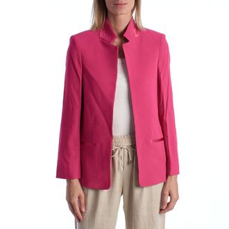 Zadig&Voltaire Moderne Blazer met Geribbelde Zakken - Dames - Jassen - Roze - Maat: 2XS Zijde