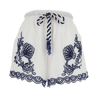 Farm Rio FARM Rio, Short Shorts, female, White, Size: XS Garden Tiles Richelieu Shorts