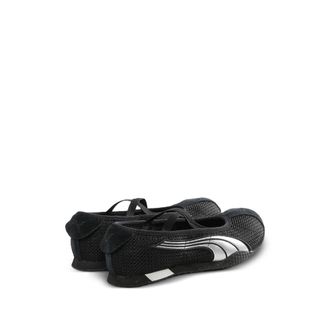 Puma Calf Leather & Fabric Sneakers - Black