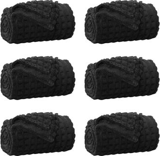 vidaXL Mantitas De Sof&aacute; 6 Uds. Negro 270 X 240 Cm 10.54 Kg Lana Vidaxl