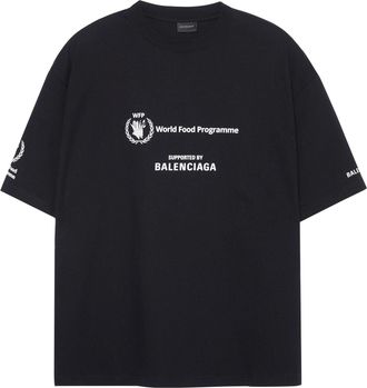 Balenciaga x WFP T-Shirt Medium Fit Black 612966TMVL21070