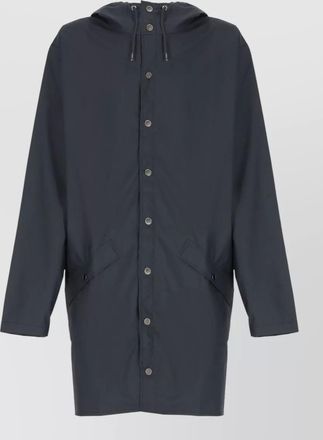 Rains long hooded raincoat