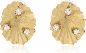 Ulla Johnson Messing Oorbellen - Dames - Oorbellen - Geel - ONE Size - Satijn - Accessoires