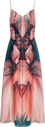 Alberta Ferretti Abito midi a fiori - Rosa