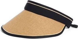 Vince Camuto Roll-Up Straw Visor in Tan at Nordstrom Rack