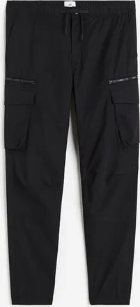 H&M Cargo-Joggpants aus Ripstop in Regular Fit - Schwarz