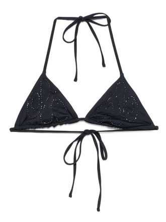 Paloma Wool embellished bikini top - women - Polyamide/Elastane - L - Blue