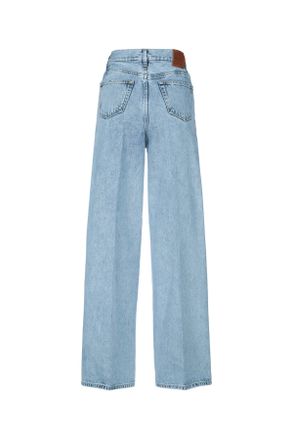 Toteme Womens Wide Leg Denim Coolblue Cotton Jean