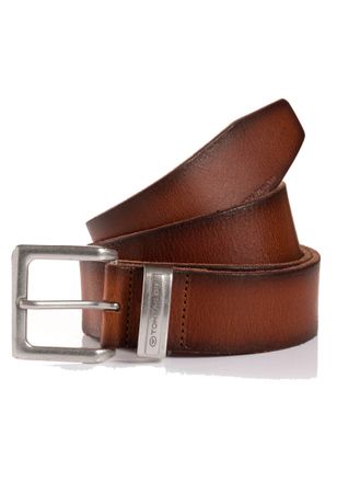 Tom Tailor Lederg&uuml;rtel TOM TAILOR TTJACOB, Herren, Gr. 105, braun (light braun), Leder, genarbt, unifarben, G&uuml;rtel Lederg&uuml;rtel, Leichte Oberfl&auml;chennarbung