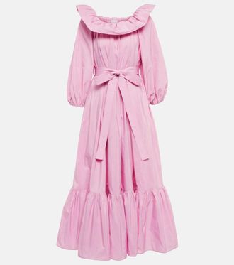 Patou Off-shoulder faille maxi dress