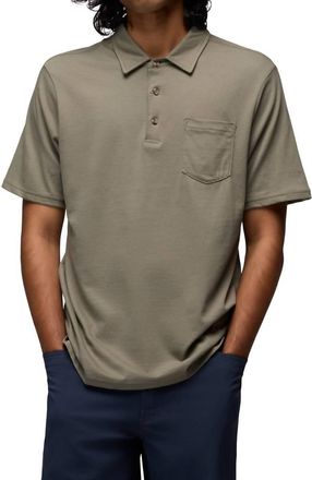 Prana Short Sleeve Polo Shirt In Sage