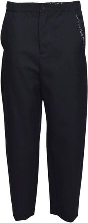 Marni Dark Blue Wool Straight Pants
