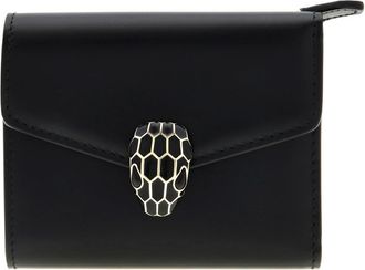 Bulgari Serpenti Forever Trifold Wallet Calf Leather