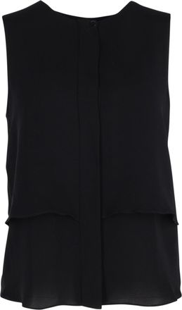 Theory Sleeveless Top in Black Viscose