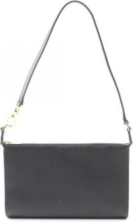 Ferragamo Pre-owned Shoulder Bags, female, Black, Size: ONE SIZE Pre-owned Leather Shoulder Bag