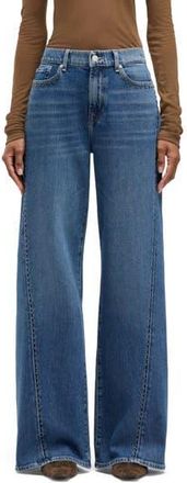 7 For All Mankind Lotta Twisted Seam High Waist Wide Leg Jeans in Street Wise Wit at Nordstrom Rack, Size 30
