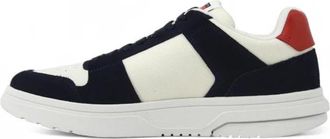 Tommy Hilfiger Brooklyn Mixed-Texture Trainer - Heren - Sneakers - Blauw - 40 EU - Leer - Schoenen