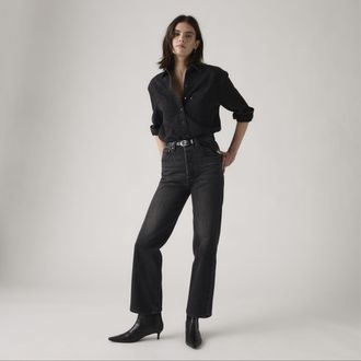 Levi's Ribcage Straight Ankle Jeans - Womens - 23X27 - Blue