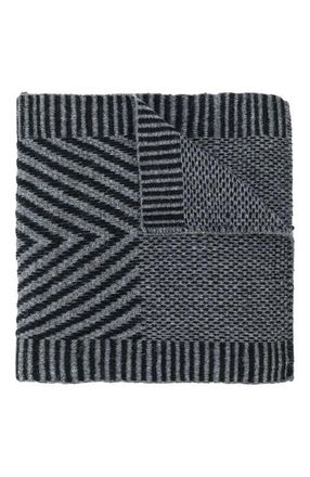 VOZ Chevron Scarf in Baby Alpaca in Grey/black at Nordstrom