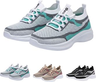 Generic Womens Summer Running Shoes with Laces, Wide Feet, Soft Sole, Trainers, Sports Shoes, Lightweight Casual Trainers, Breathable, Comfortable, Trekking &