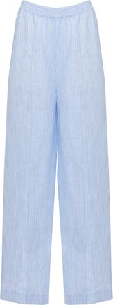 Fabiana Filippi Light Blue Striped Linen Pants
