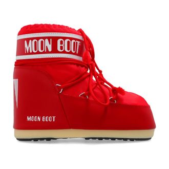 Moon Boot Moon Boot, Winter Boots, female, Red, Size: 6 US Icon Low Nylon Boots