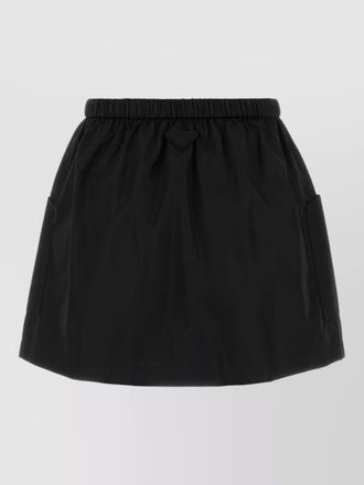 Prada re nylon mini skirt belt detail pockets