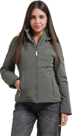 Yes-Zee Giacca corta trapuntata con cappuccio - - Jackets - Donna - Verde - S