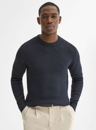 Lindbergh Mens Lattic textured sweater