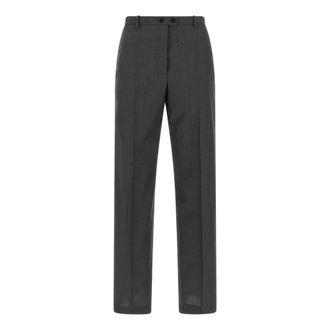 Jil Sander Broeken, Dames, Grijs, S, Wol, Rechte broek