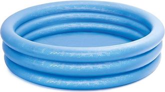Trade Shop Trade Shop - Piscina Gonfiabile Crystal Blu Grande 3 Anelli 168 X 38 Cm Estate Bambini 58446