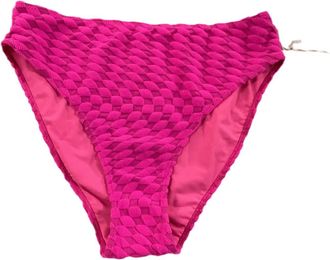 Good American Womens Jacquard Good Waist Cheeky Bikini In Hawaiian Pink