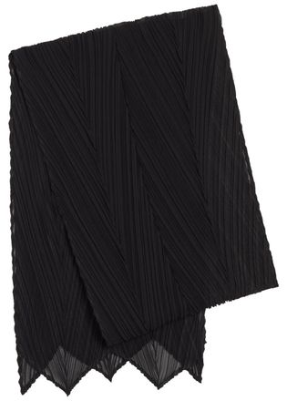 Pleats Please Issey Miyake Pleated Woven Scarf - Black - One Size