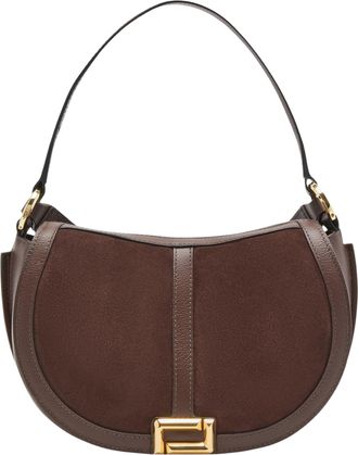 Lancel Celeste Coconut Crescent Calfskin Leather Shoulder Bag