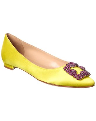 Manolo Blahnik Hangisi Satin Flat