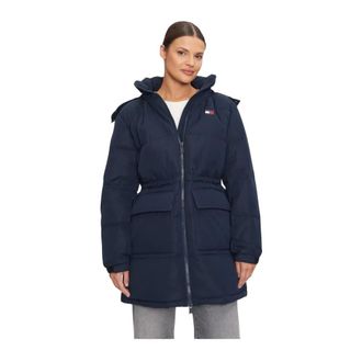 Tommy Jeans Dames, Jassen, Blauw, Maat: XS Poliester