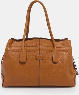 Tod's Tods D Bag Media Tan Leather Tote