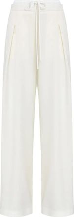 Gloria Coelho pleated drawstring trousers - White