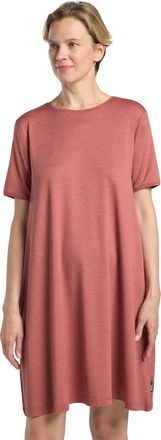 Jack Wolfskin Shirtkleid JACK WOLFSKIN TRAVEL DRESS, Damen, Gr. L (42/44), Normalgr&ouml;ssen, rot (mineralrot, heather), Obermaterial: 95% Polyester, 5% sonstige Fasern