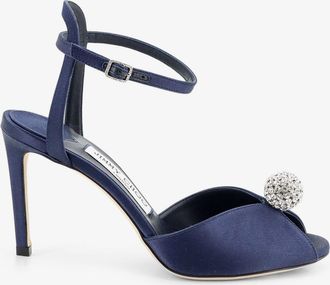 Jimmy Choo London Sandali Sacora in raso con dettaglio in cristalli - JIMMY CHOO - gender_Woman