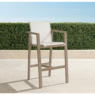 Frontgate Newport Bar Stool in Teak - Frontgate Resort Collection
