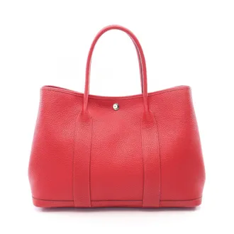Herm&egrave;s Red Color Negonda Leather Handbag Tote Bag (Pre-Owned)