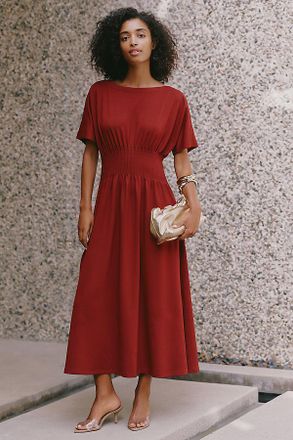 Exquise Tobie Boat Neck Midi Dress
