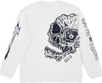 Palace x Lotties Crossover Skeleton Alphabet Pattern Round Neck White P20ES032
